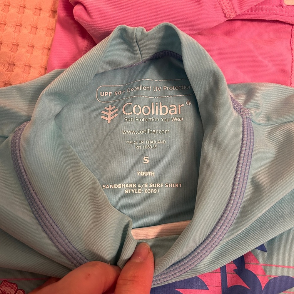 Coolibar Kids Tropical Print Swimset - Picture 6 of 10